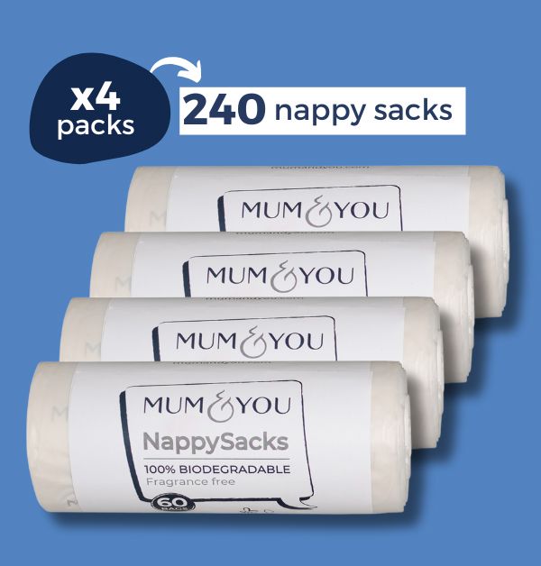 100% biodegradable Nappy Sacks - 4 Pack