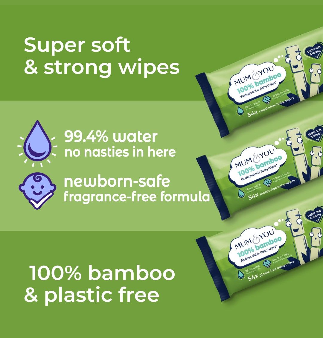 Bamboo Wipes 20 Pack