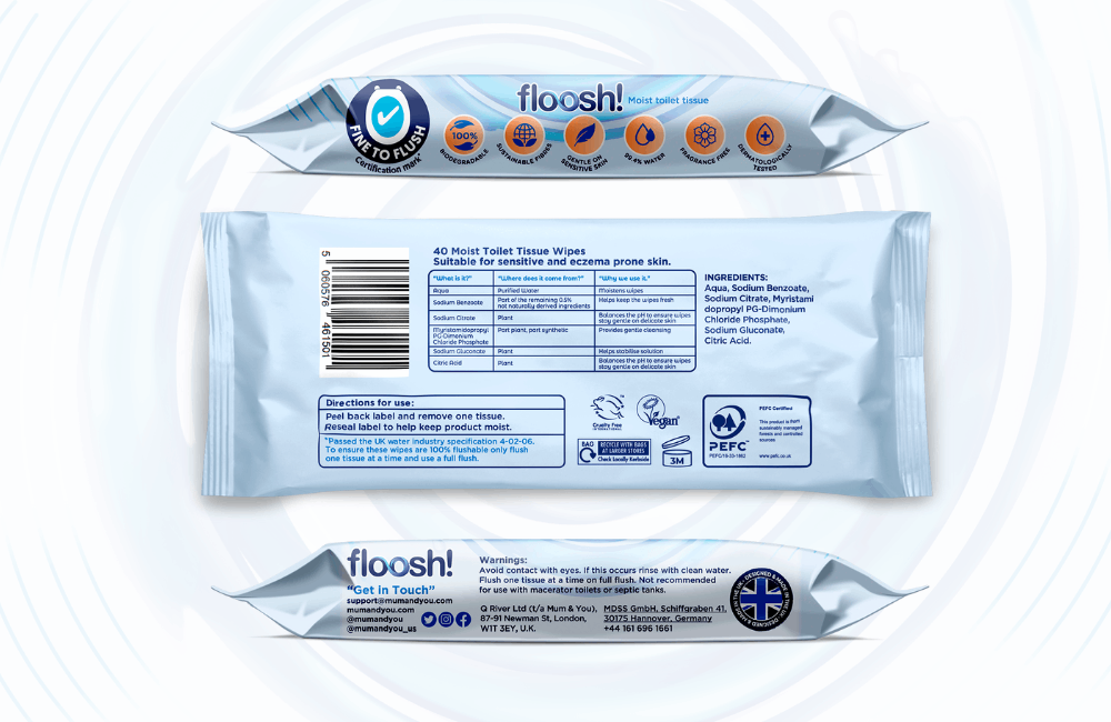 Mum & You Floosh! Moist Toilet Tissue